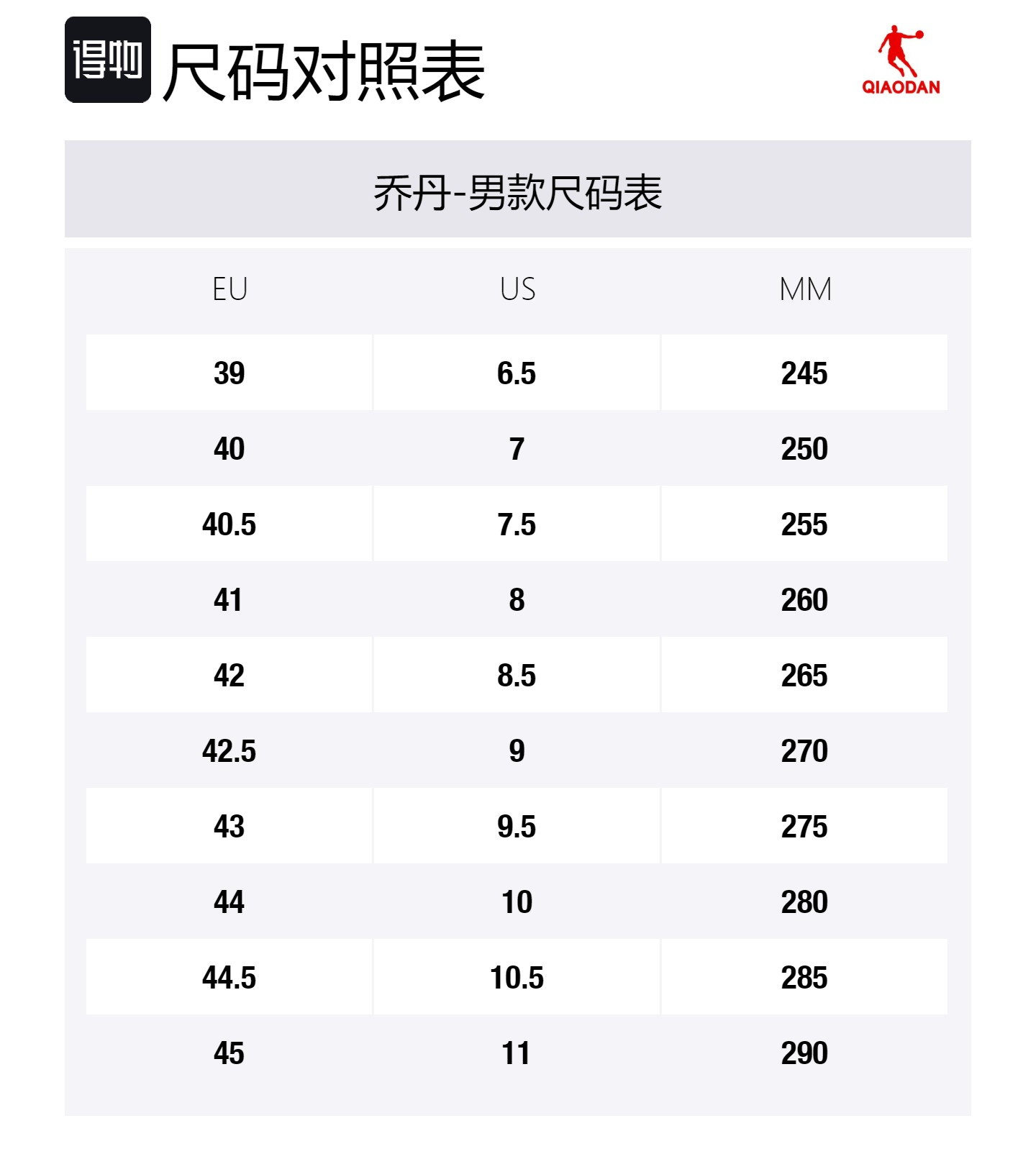 Size Table