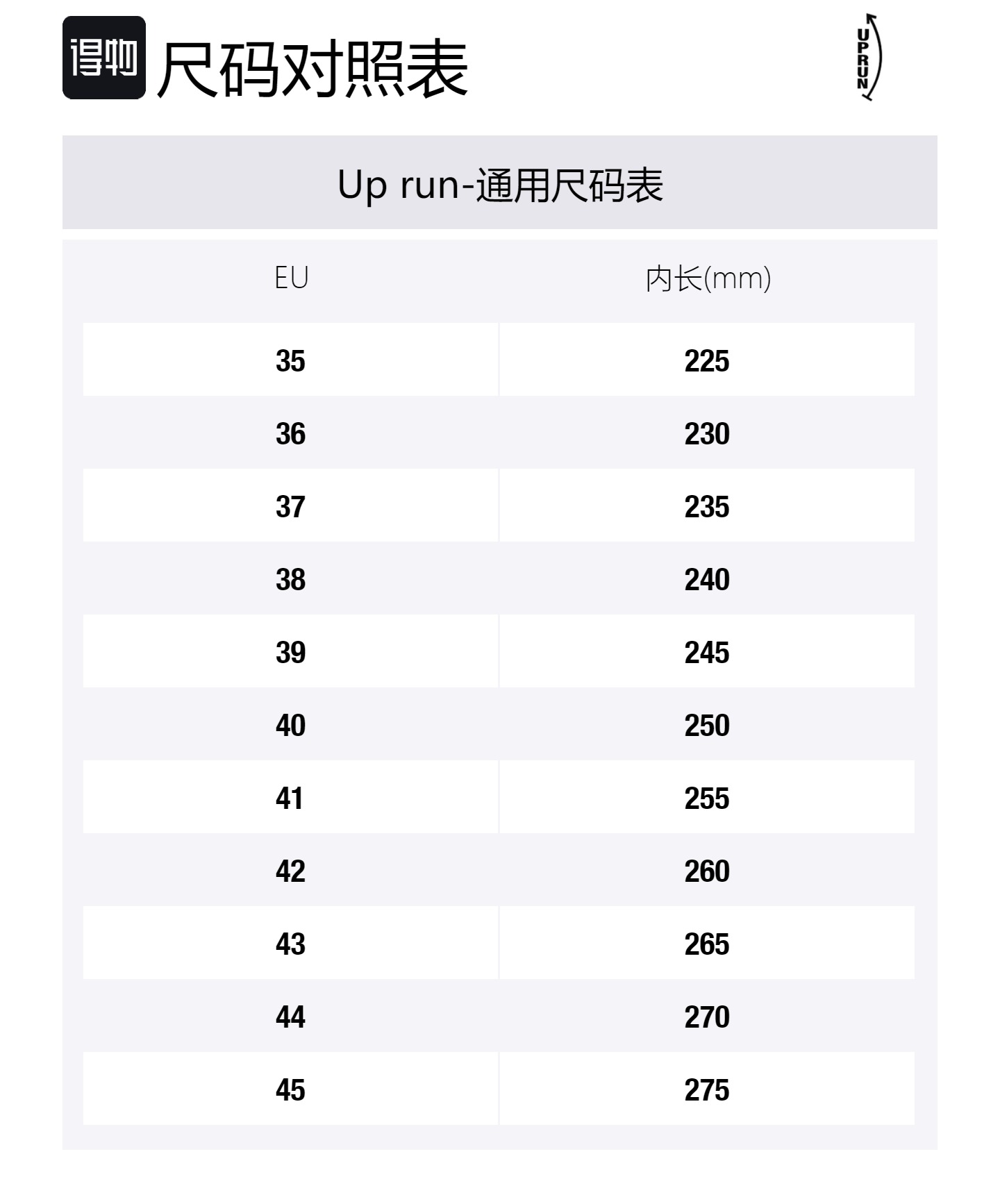 Size Table