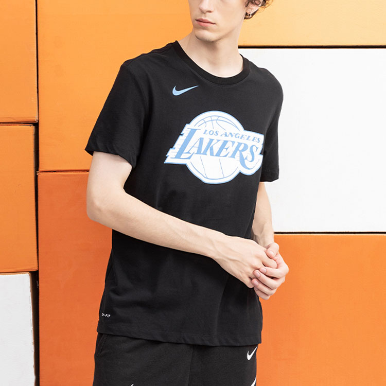 Мужская футболка Nike AS LAL M DRY TEE ES CE LGO (черная) — фото 3