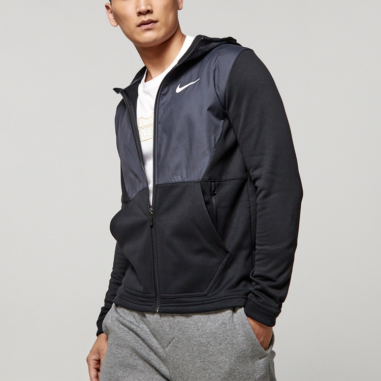 Мужская куртка Nike Zip Jacket (черная) — фото 4