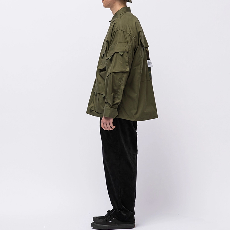 Мужская рубашка WTAPS FW21 Multi-Pocket (однотонная) — фото 5