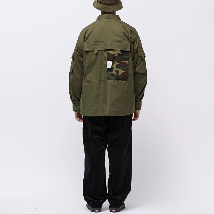 Мужская рубашка WTAPS FW21 Multi-Pocket (однотонная) — фото 4