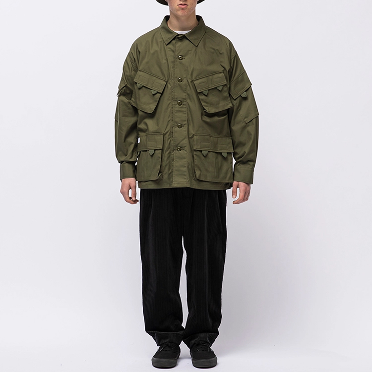 Мужская рубашка WTAPS FW21 Multi-Pocket (однотонная) — фото 3