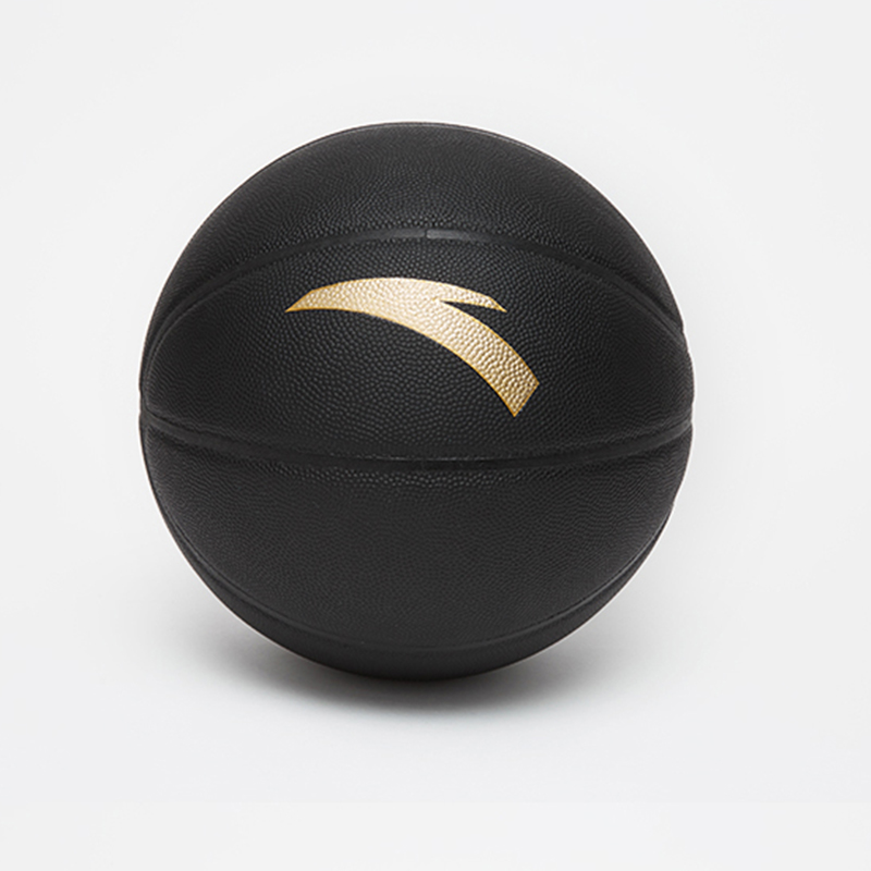 Anta China Mainland Version Pu Basketball Black Gold Size 7 Training Unisex