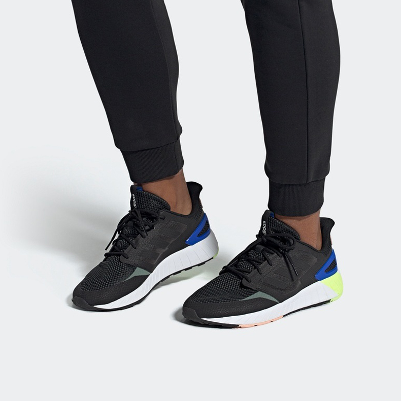 Мужские кроссовки adidas neo Questar trike Climacool (черно-желтые) — Чёрныйжёлтый — фото 7