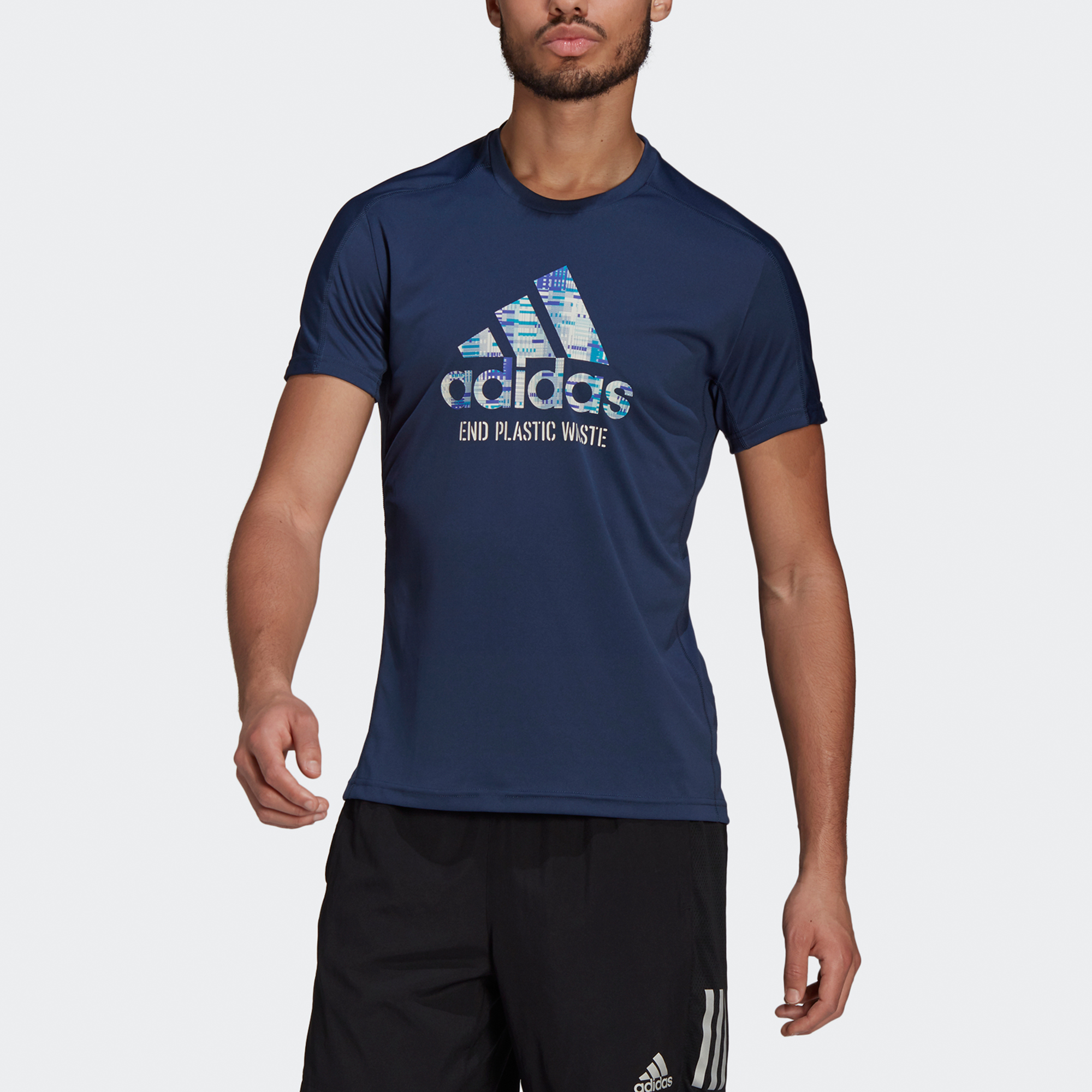 Adidas Running T Shirt Men’s Navy Blue