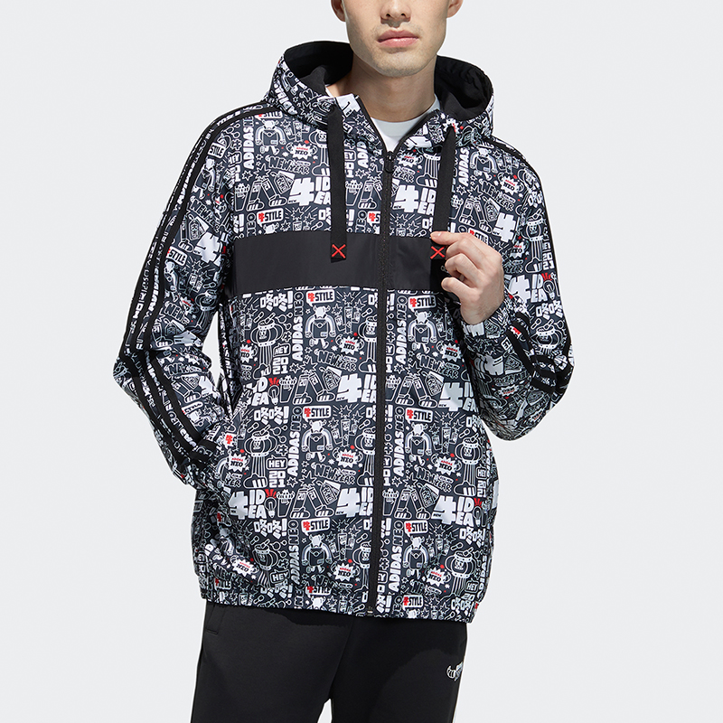 Мужская куртка adidas Neo CNY (черная) — фото 3