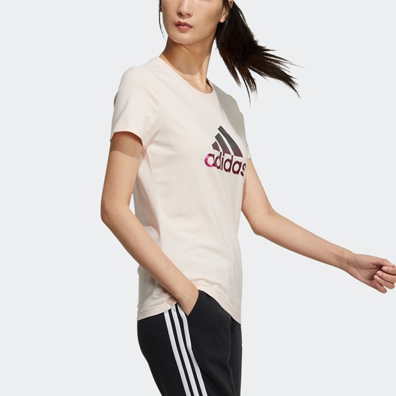 Женская футболка adidas Fi Tee Foil (розовый) — фото 4