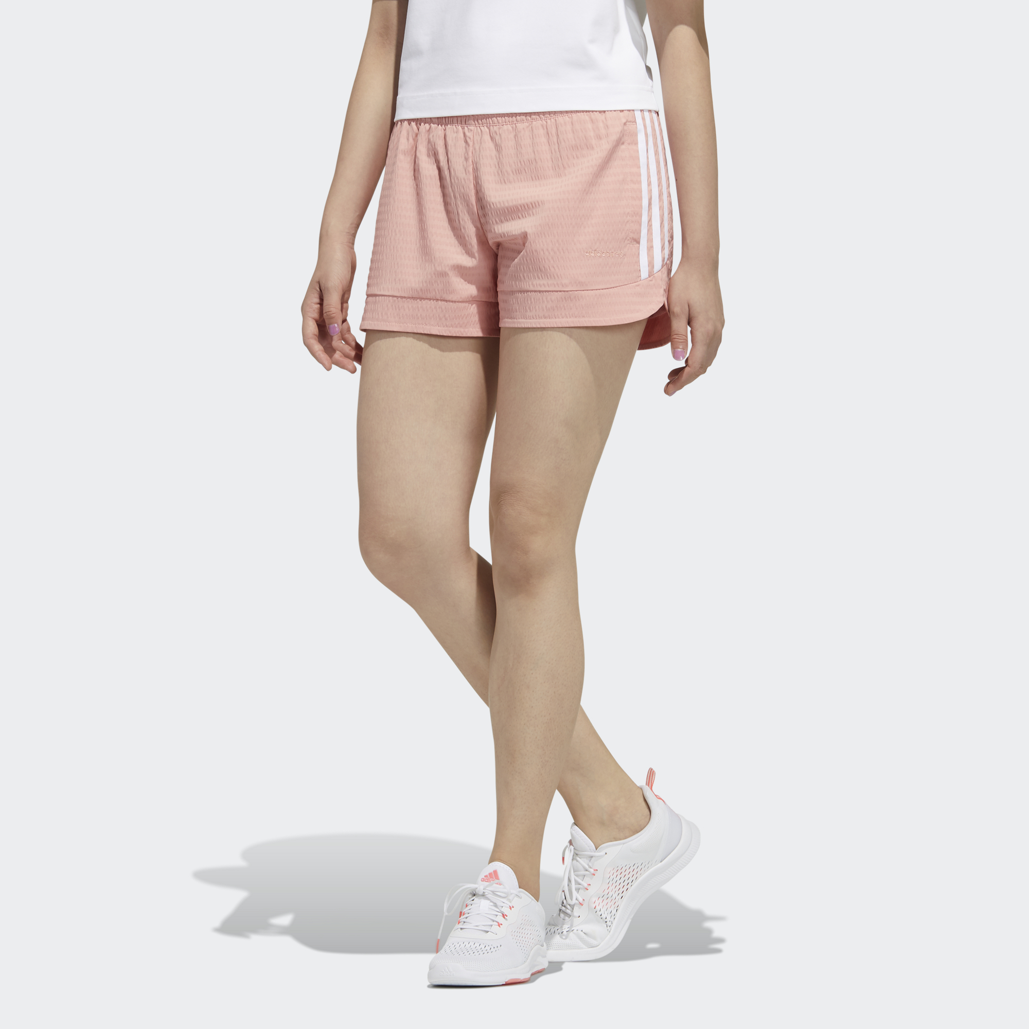 Женские adidas neo W Cs Jun Shorts (розовые) — фото 2