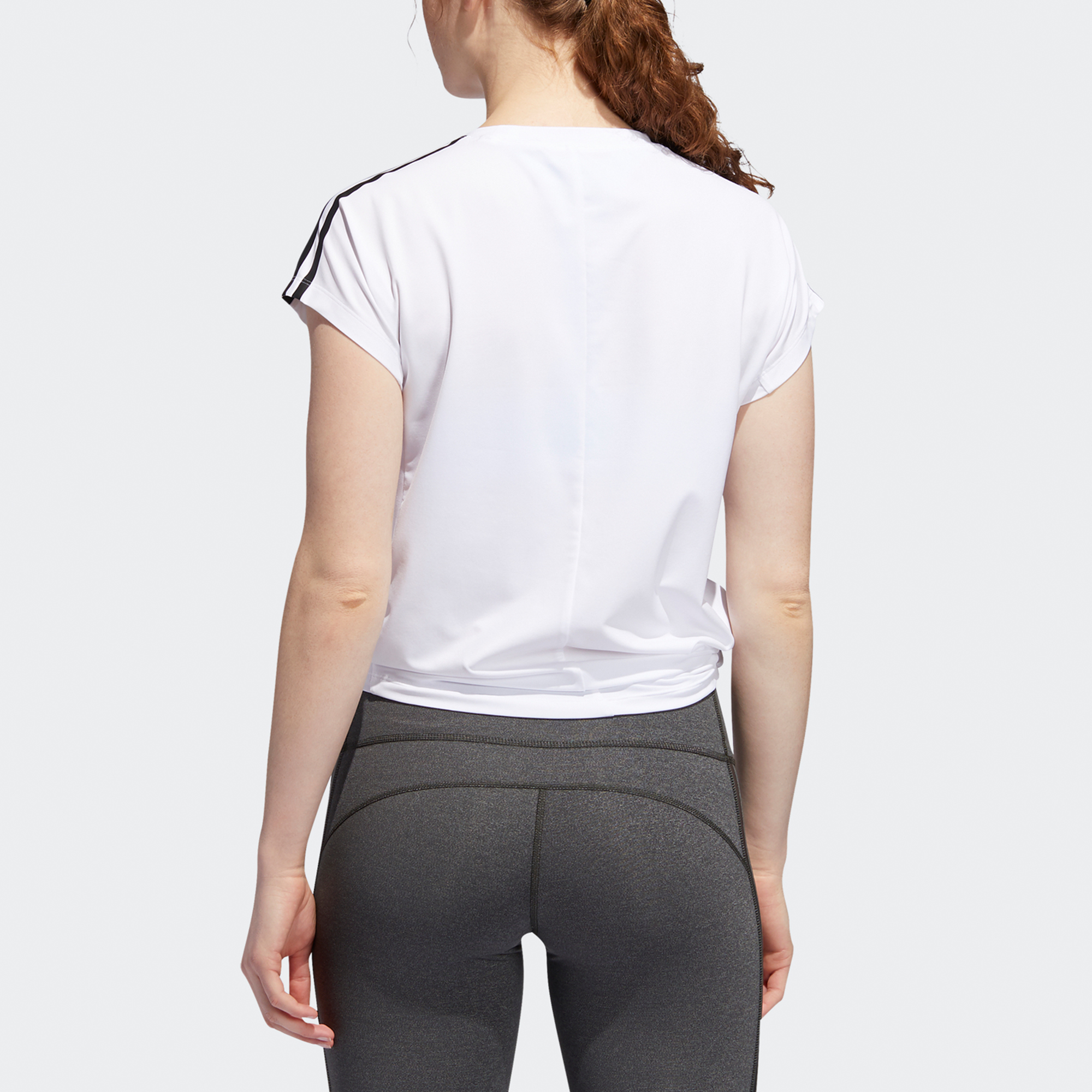Женская футболка adidas 3s Tie Tee (белая) — фото 4