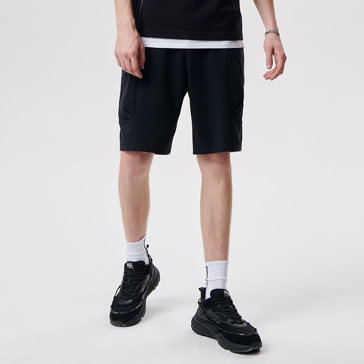 FILA FUSION X White Mountaineering FILA FUSION Hakusan L Collaboration Collection Sports Shorts Men’s Pitch Black Moderate