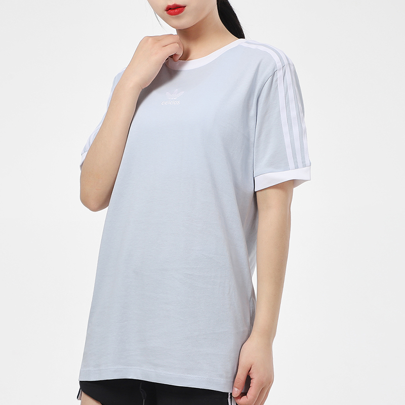 Женская футболка adidas originals Bf Tee (светло-серо-голубая) — фото 5