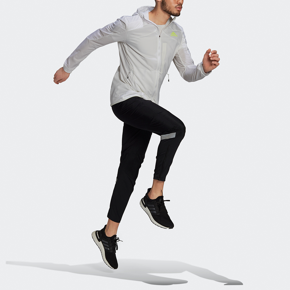 Мужская куртка adidas Running Jacket (белая) — фото 3