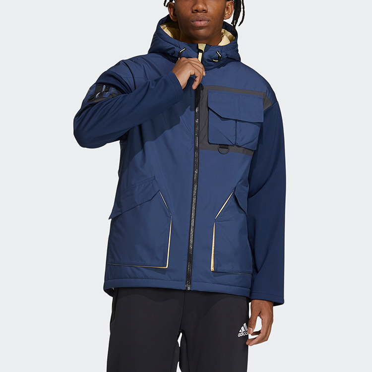 Мужская куртка adidas Urban Pad Jkt (темно-синяя) — фото 3