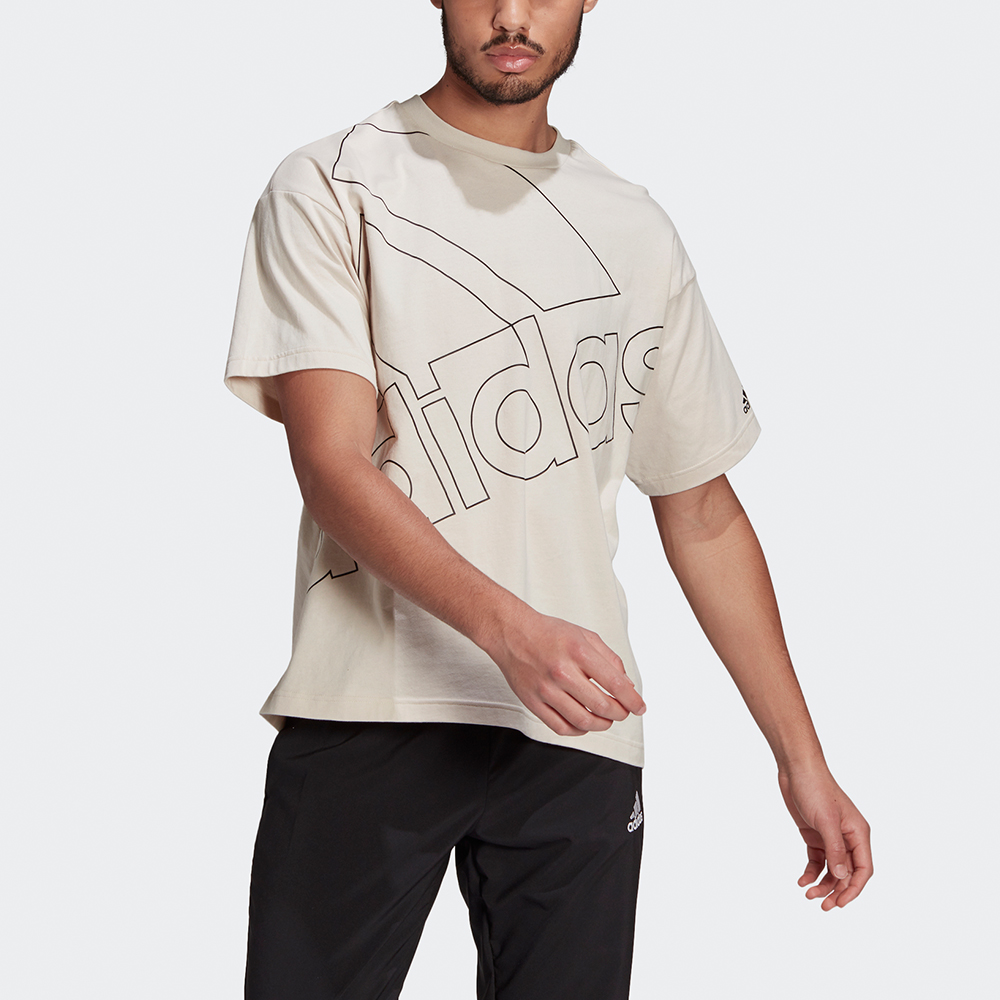 Мужская футболка adidas U Favs Q1 T (кремовая) — фото 3