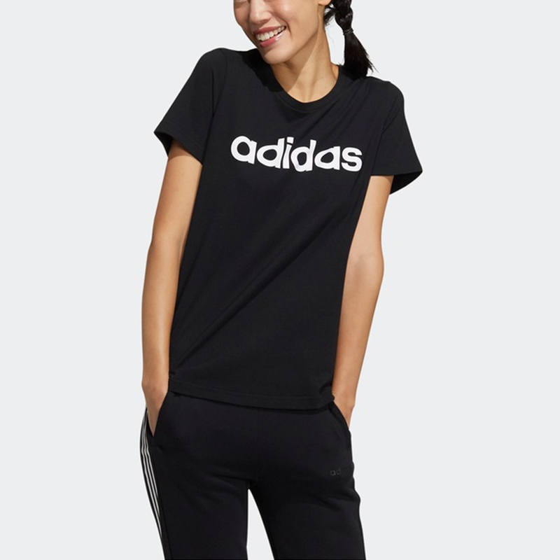 Женская футболка adidas neo (черная) — фото 2
