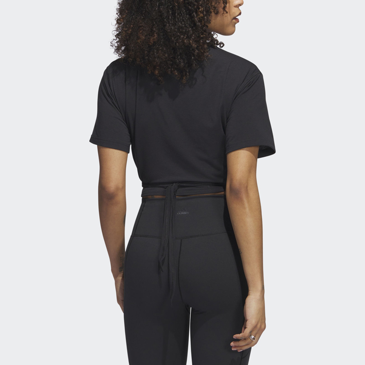 Adidas Yoga T Shirts Women’s Black Crew Neck Moderate