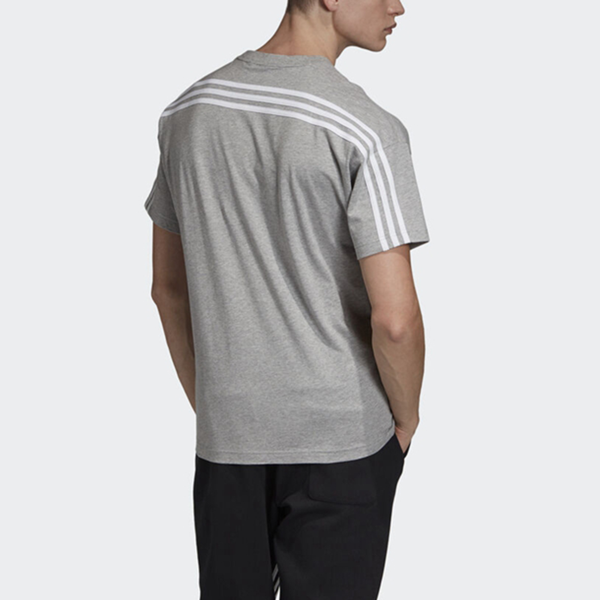 Мужская футболка adidas Logo (серая) — фото 4