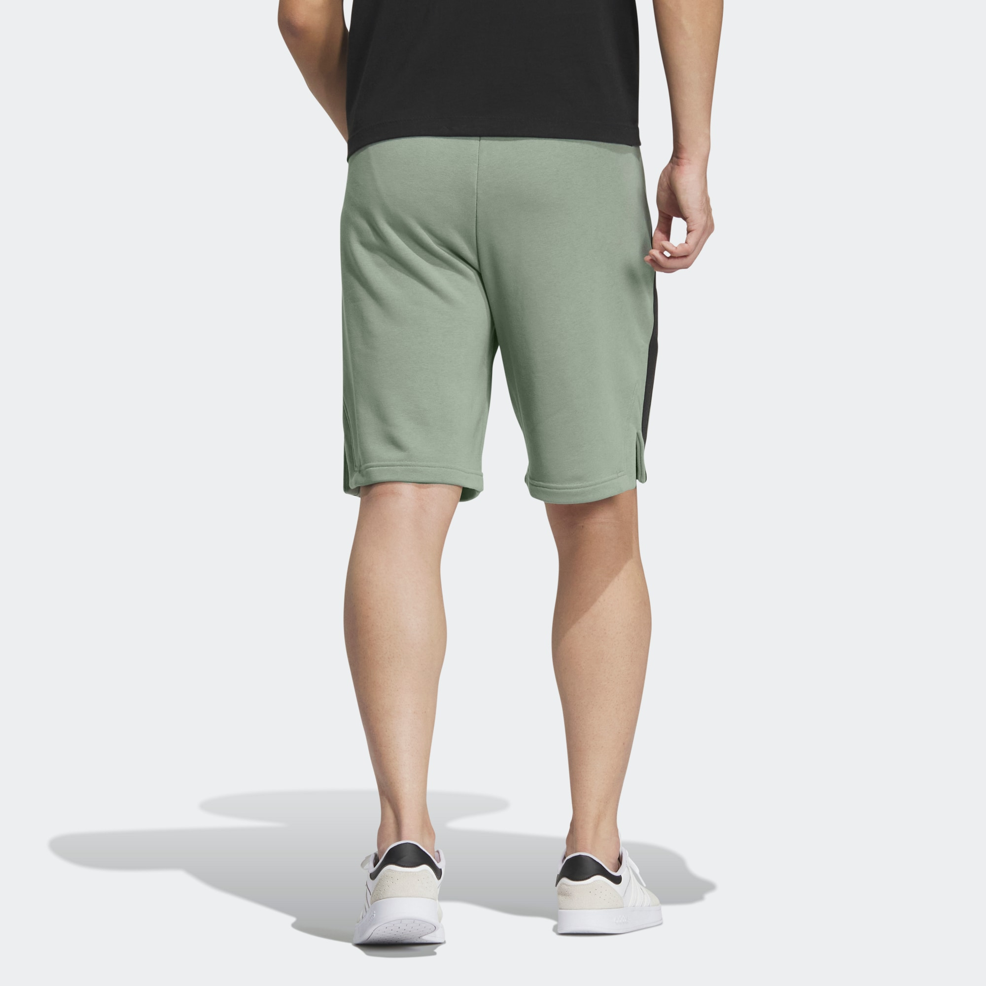 Adidas Neo Basketball Shorts Men’s Dusty Green Moderate Straight Fit Pants