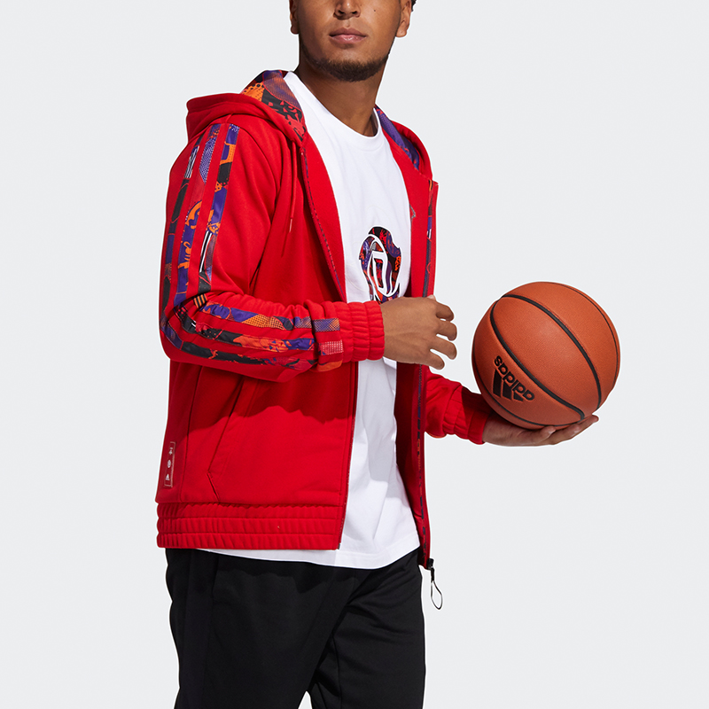 Мужская куртка adidas Mic Rose Fz (алая) — фото 4