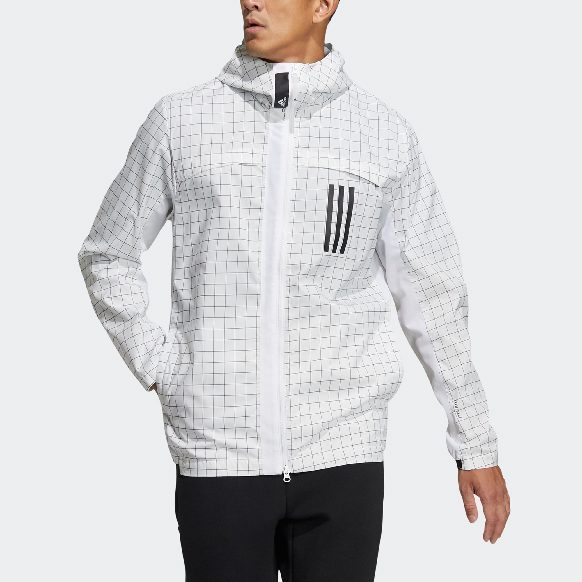 Мужская куртка adidas W.N.D. (белая) — фото 2