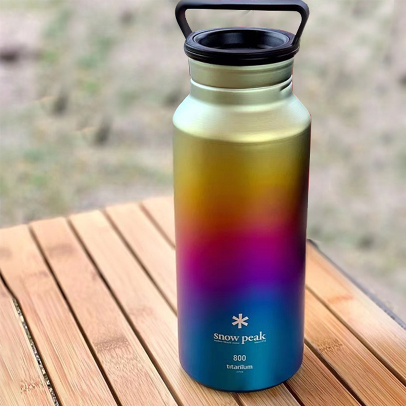 Snow Peak Outdoor Water Equipment Water Container 800ml Camping Titanium 80*230mm