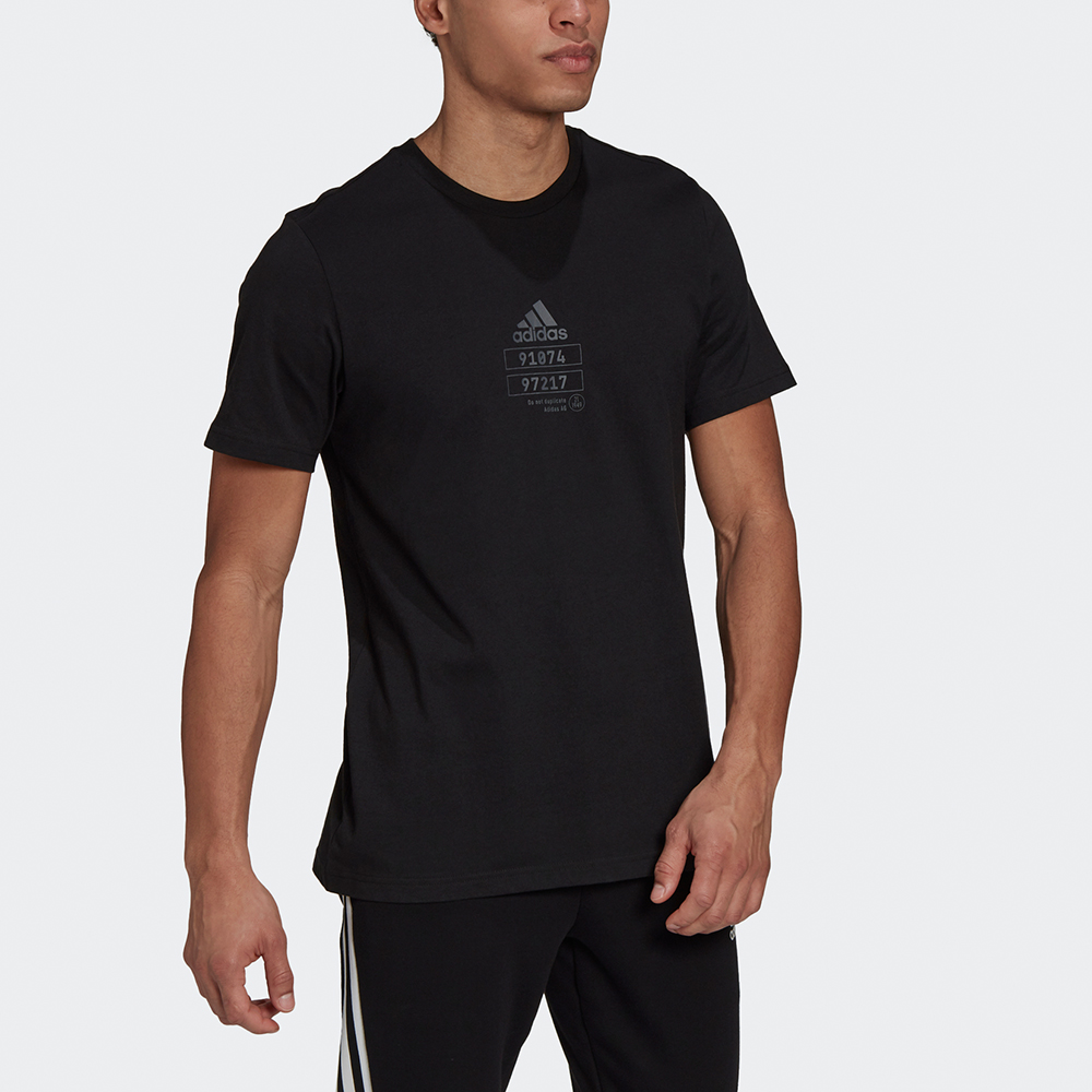Мужская футболка adidas Tech Refl Tee M (черная) — фото 3