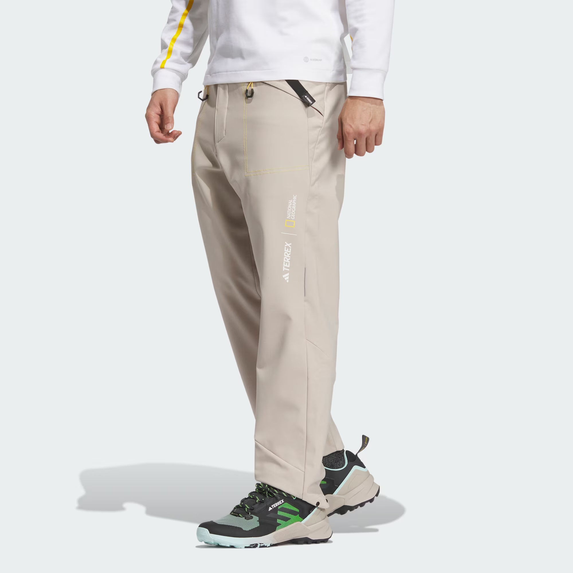 Adidas National Geographic Co Branded Section Sports Pants Men’s Light Umber Moderate