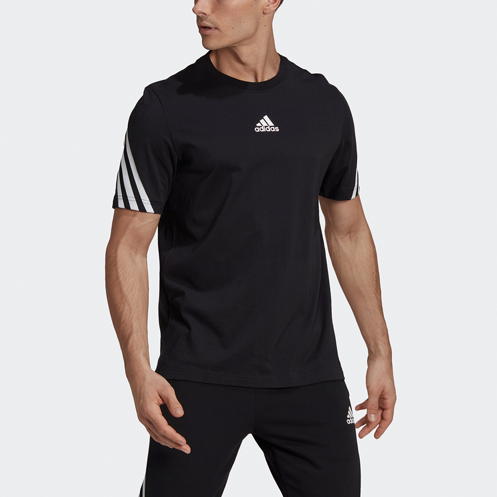 Мужская футболка adidas M 3s Tape Tee (черная) — фото 2