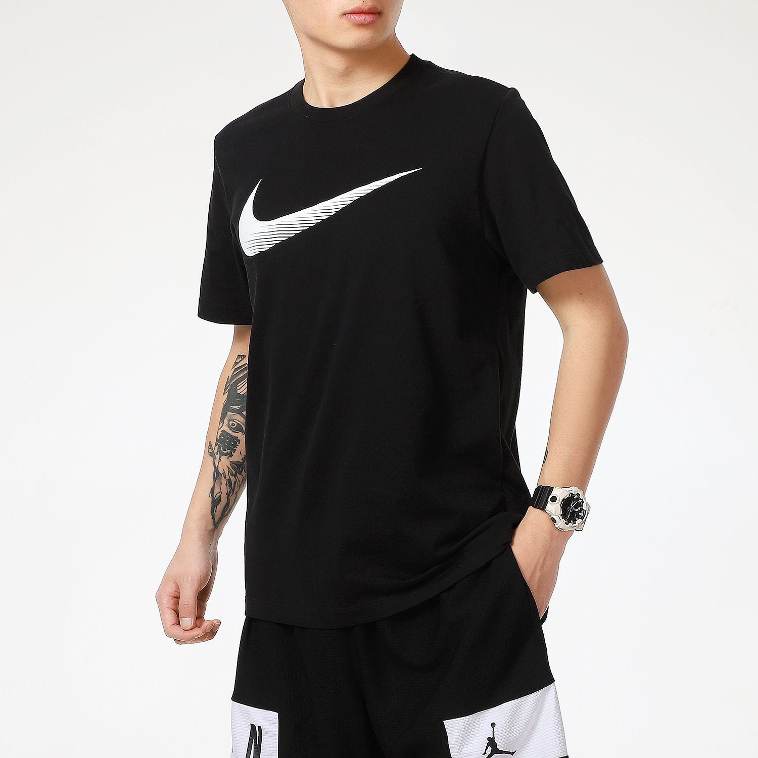 Мужская футболка Nike logoT (черная) — фото 5