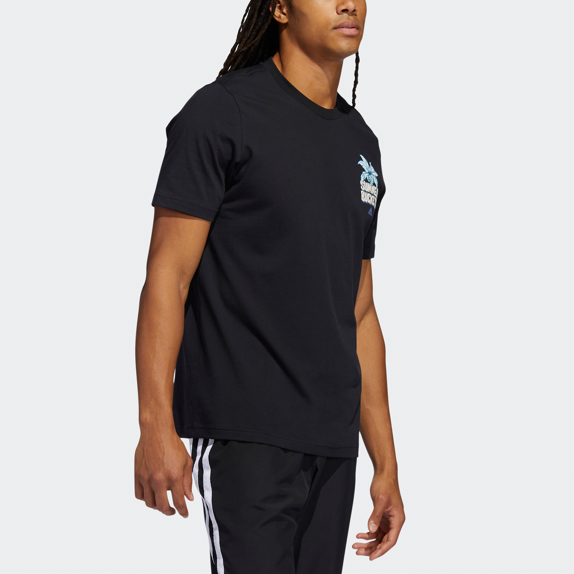 Мужская футболка adidas Summer Bck T (черный) — фото 4