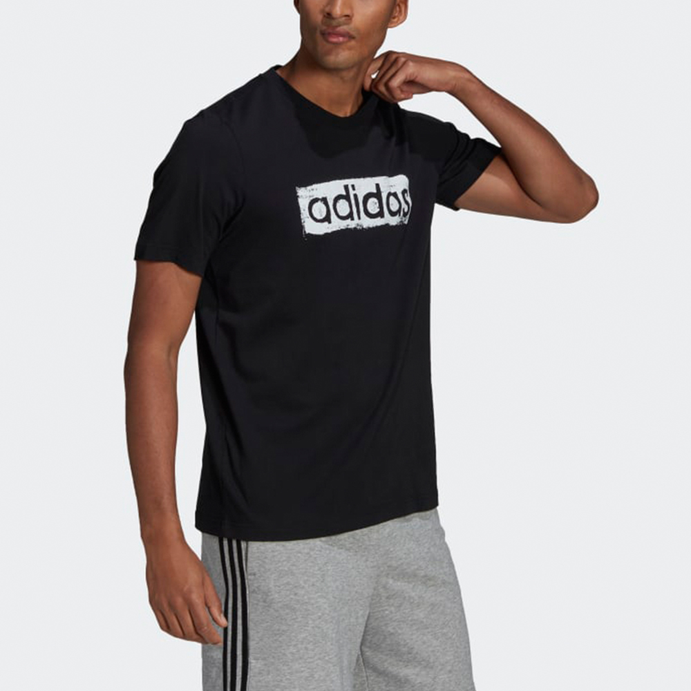 Мужская футболка adidas M Brshstrk V4 T Logo (черная) — фото 6