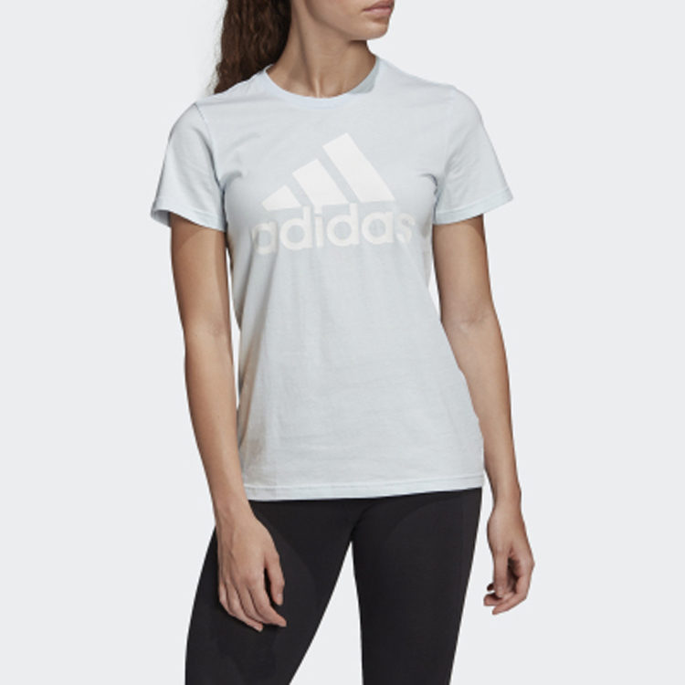 Женская футболка adidas Logo (светло-голубая) — фото 3