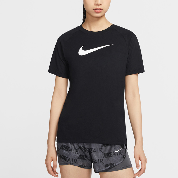 Женская футболка Nike Breathe Tailwind Dri-FIT T (черная) — фото 2