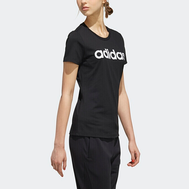 Женская футболка adidas neo W Ce T (черная) — фото 5