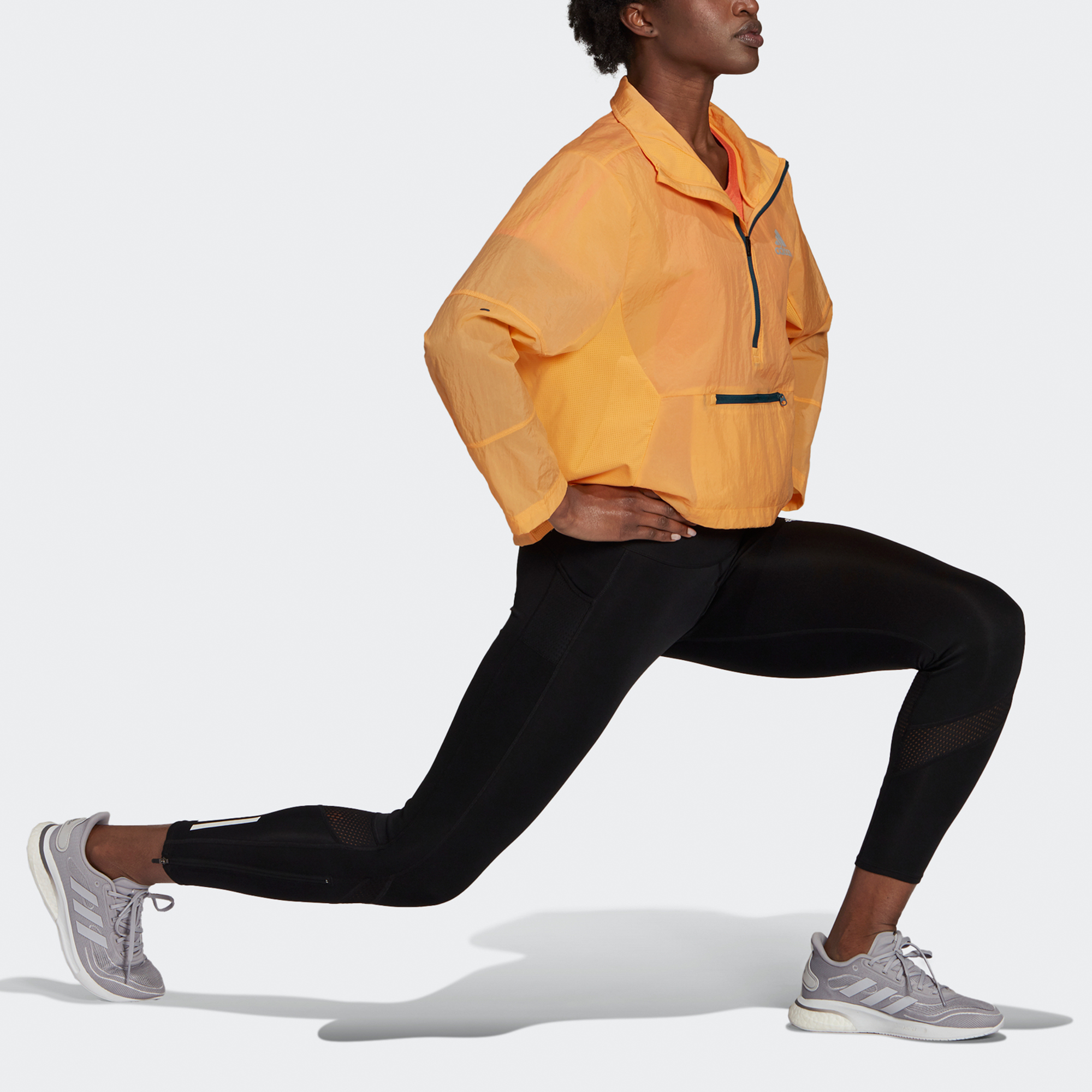 Женская куртка adidas ADAPT Jacket W (оранжево-желтая) — фото 4