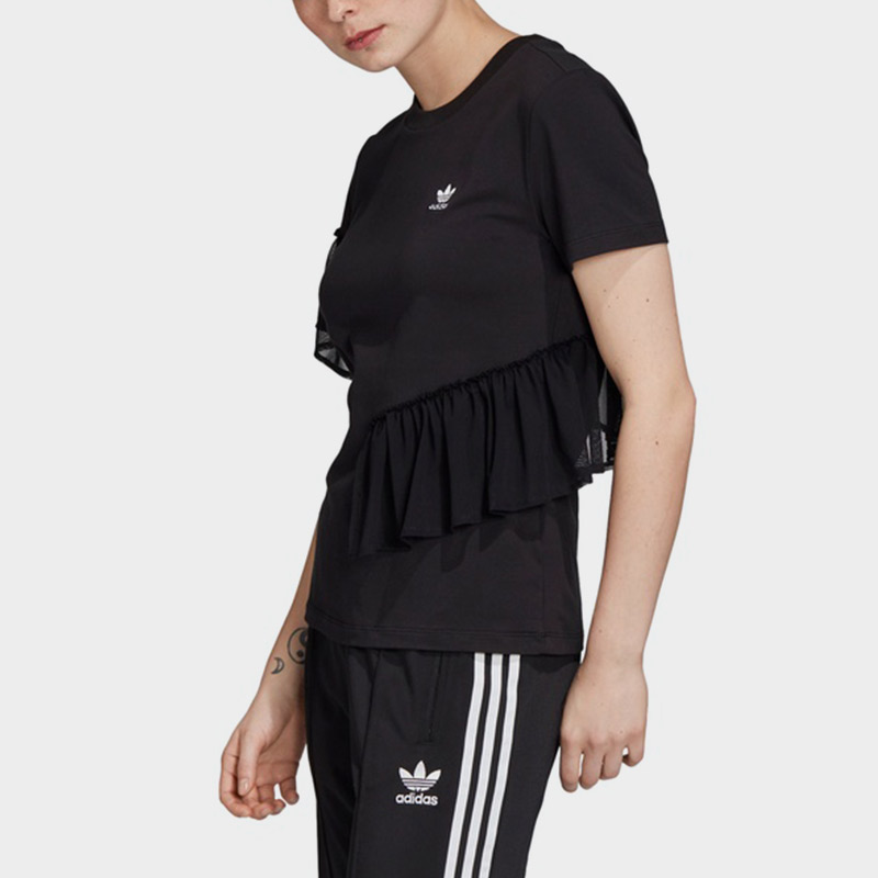 Женская футболка adidas originals Tulle Tee (черная) — фото 4
