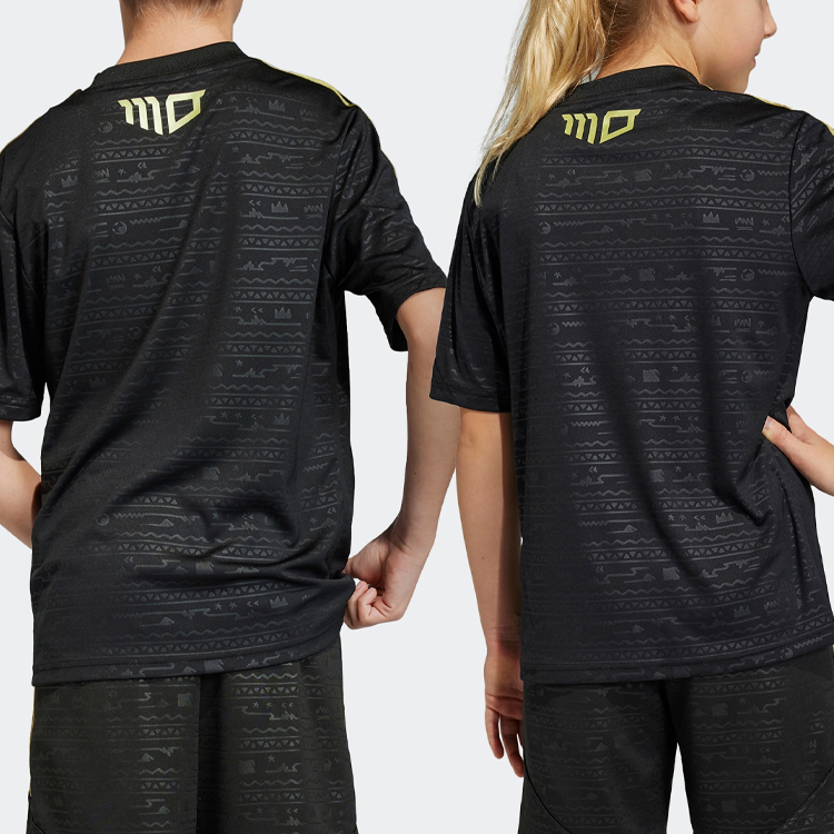 Детская футболка adidas Salah Training Jersey T (черная) — фото 3