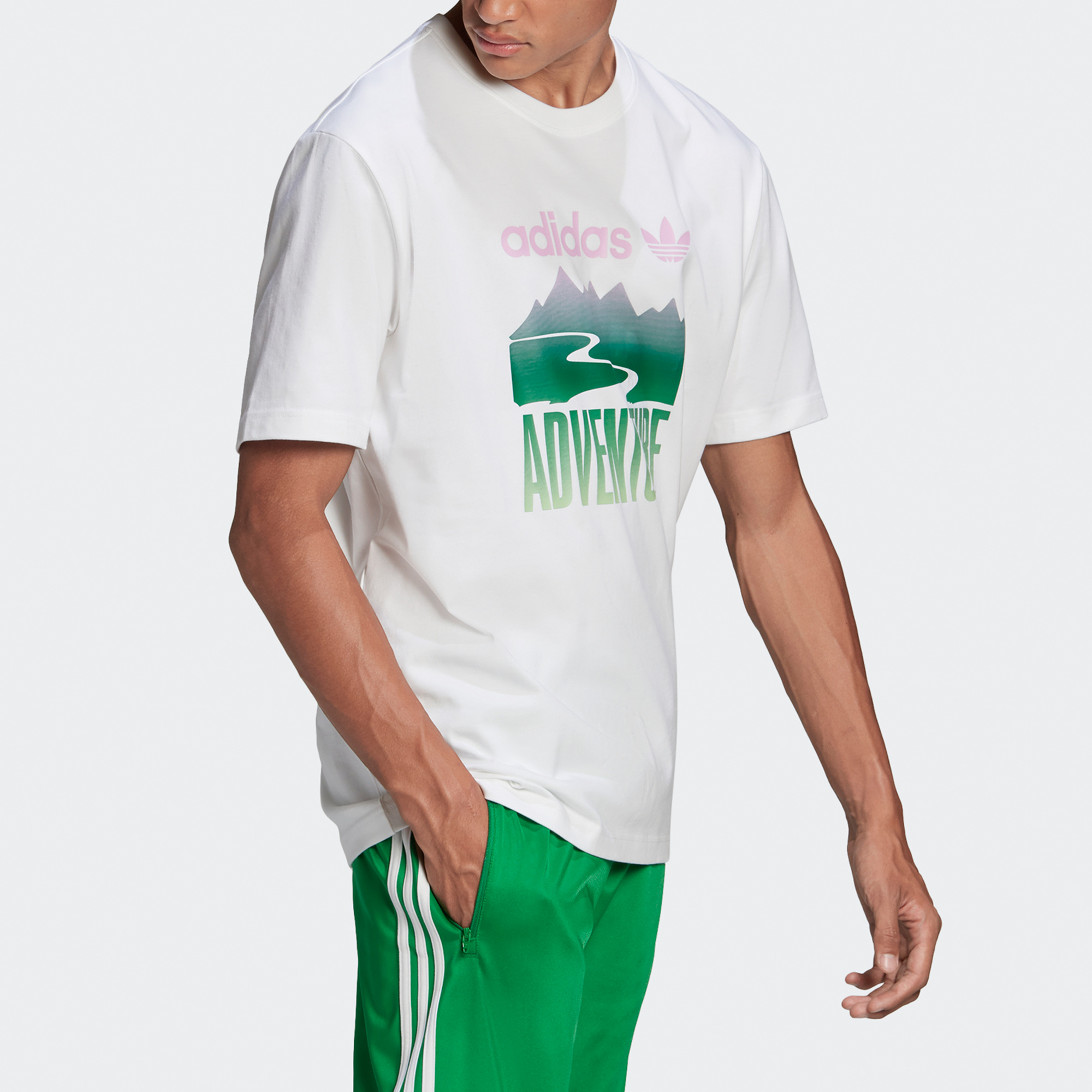 Мужская футболка adidas originals Adv Mount Tee (белый) — фото 4