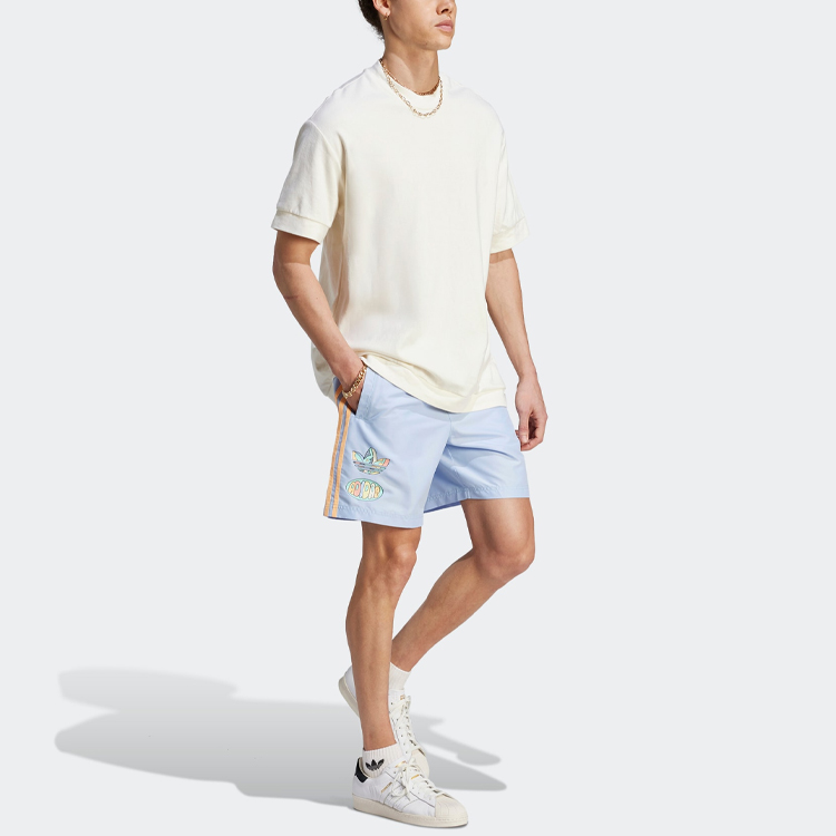 Adidas Originals Sports Shorts Men’s Light Pink Blue Moderate