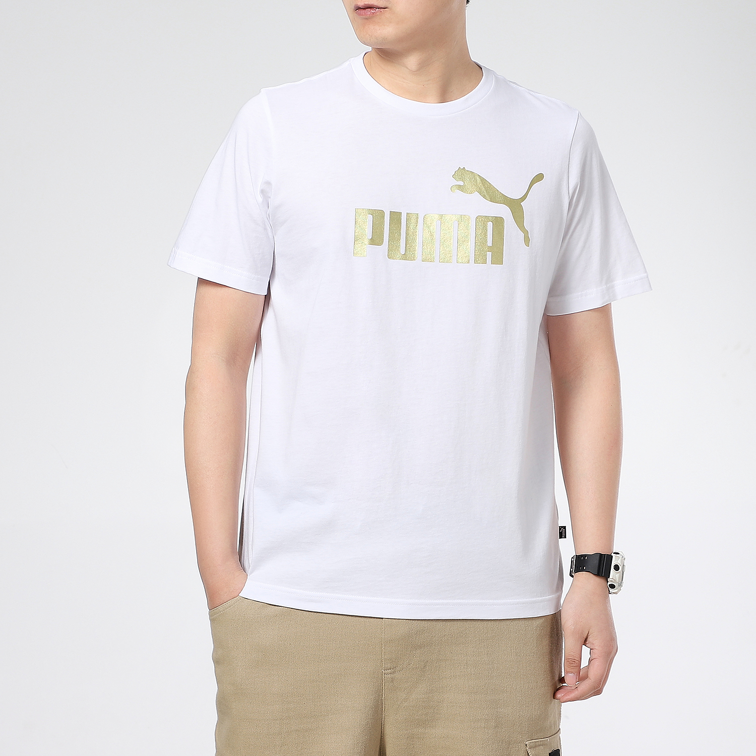 Мужская футболка PUMA (белая) — фото 4