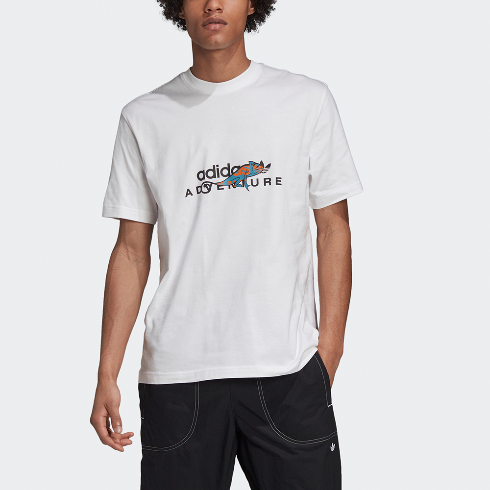 Мужская футболка adidas originals Adv Graphic (белая) — фото 3