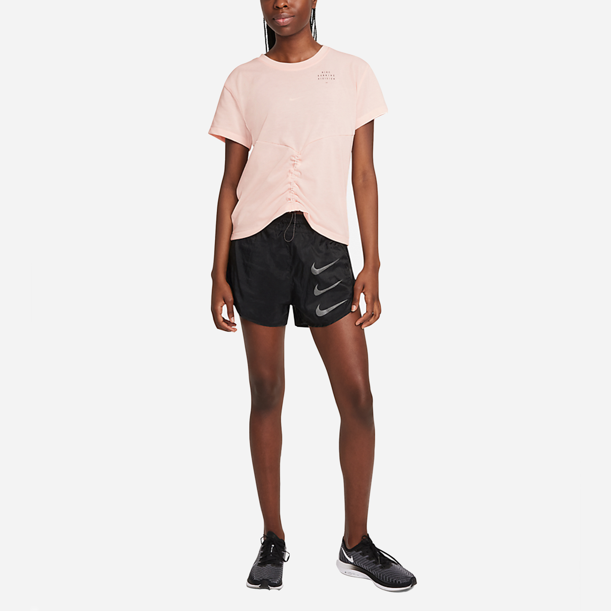 Nike Set in Sleeve Running T Shirt Women’s Coral