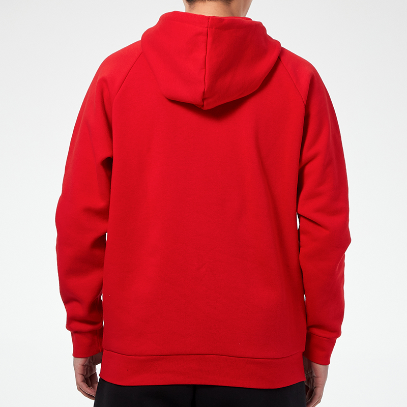 Мужское худи adidas originals 3d Trefoil Hood Logo (красное) — фото 4
