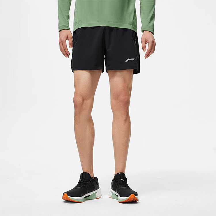 Li Ning Running Collection Sports Shorts Men’s Black Moderate