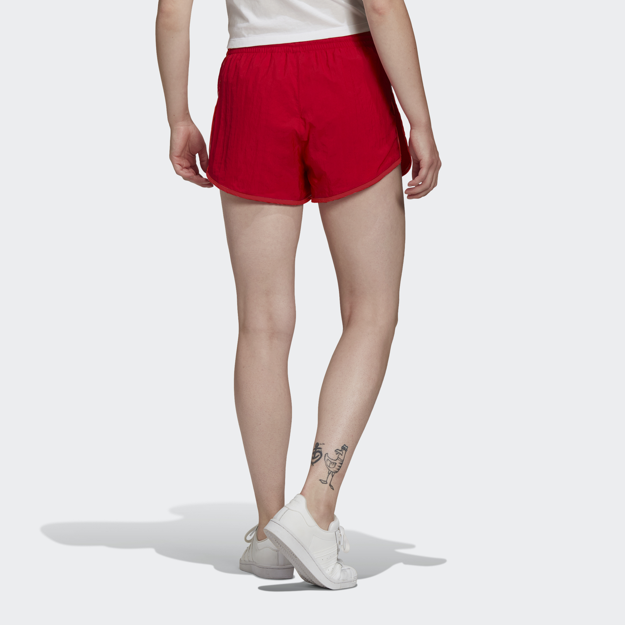 Женские шорты adidas originals 3str Shorts (красные) — фото 3