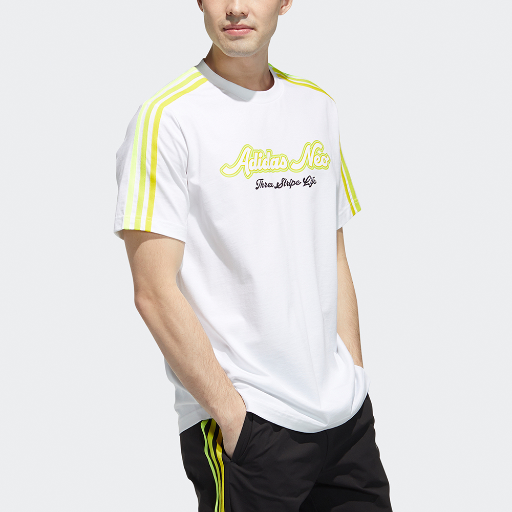 Мужская футболка adidas neo (белая) — фото 4