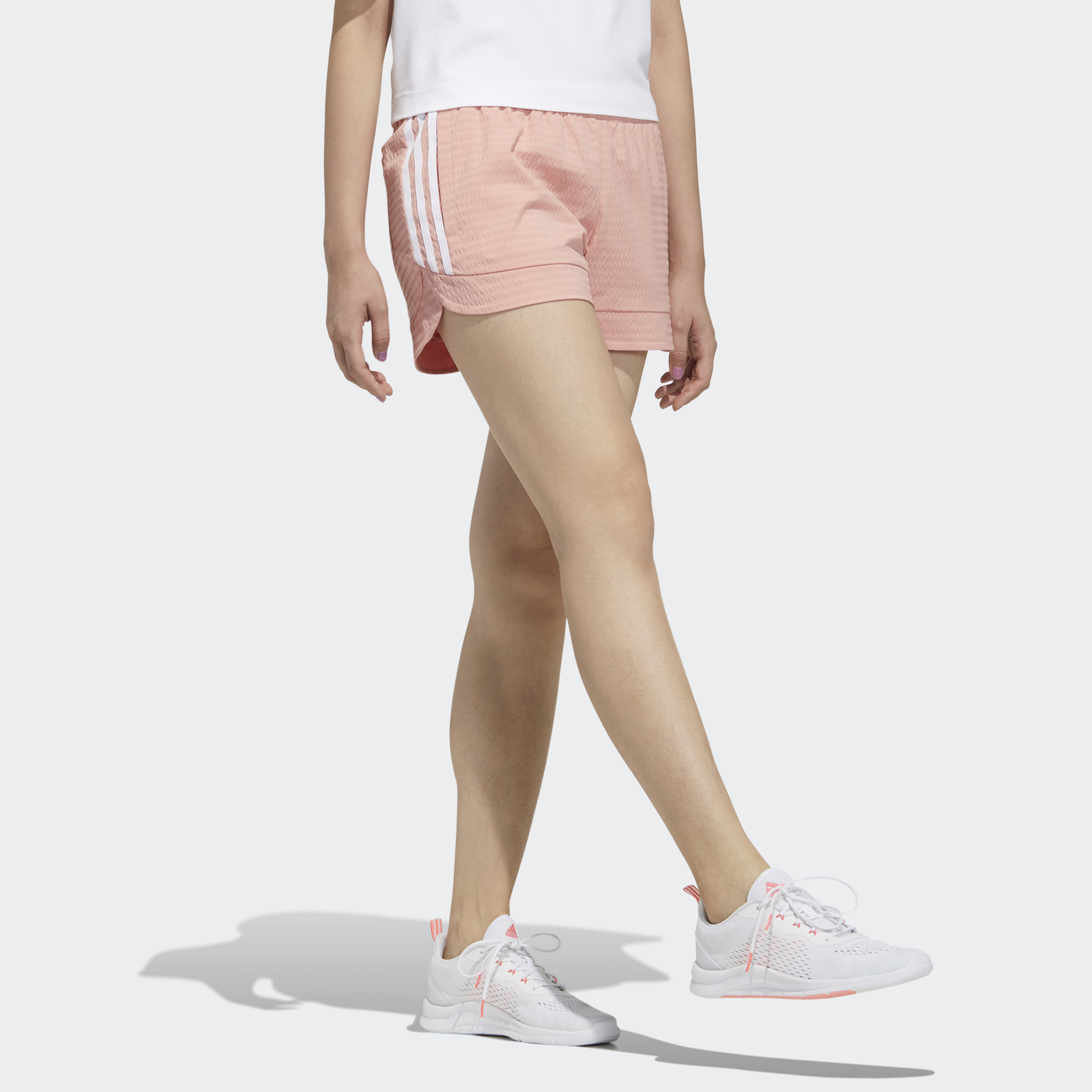 Женские adidas neo W Cs Jun Shorts (розовые) — фото 4