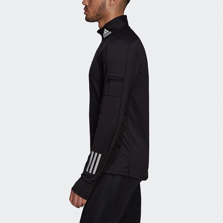 Мужской лонгслив adidas Warm 1/2 Zip (черный) — фото 6