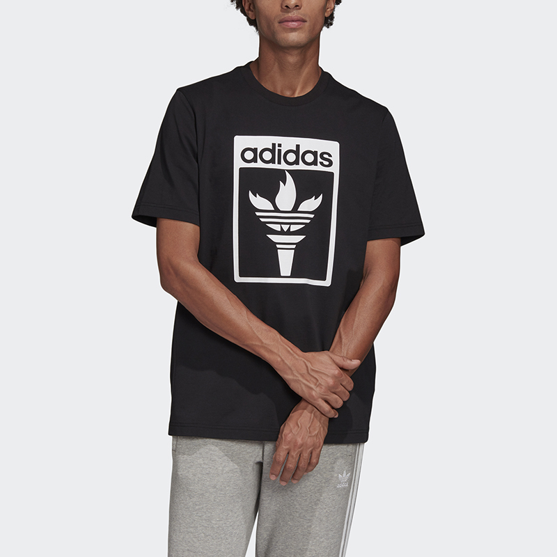 Мужская футболка adidas originals LogoT (черная) — фото 3